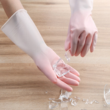 京芙家家务浴室保暖手套女防水耐用洗衣服家用家用橡胶 渐变手套1双【随机色】