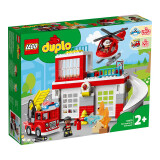 乐高（LEGO）积木得宝DUPLO10970消防局与消防直升机2岁+儿童玩具生日礼物