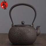 山本堂牡丹铁瓶高端日本原装铁壶老铁壶纯手工原装无涂层