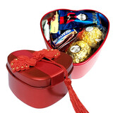 费列罗榛果威化巧克力9种组合婚庆结婚喜糖心形铁盒礼盒装七夕520情人节 T2+酥心糖2+德芙2+巧克溢2