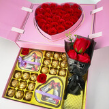 小荷晨风七夕情人节生日礼物女友生老婆鲜永生玫瑰花妈妈浪漫实用同城 我爱你升降彩灯礼盒