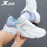 特步女鞋运动鞋女夏季新款休闲潮流韩版女士透气网面跑步鞋 米绿【推荐】 37