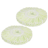 美丽雅拖把零配件拖布旋转甩水杆子圆盘手压式地拖维修零件替换装墩布头 彩条圆头2个简装