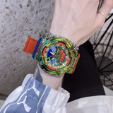 ABORNI王一博同款氚气男士成人手表机械风格学生电子防水运动手表 小火山雷