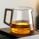 不拙公道杯玻璃茶海分茶器加厚耐热功夫玻璃茶杯子大号茶道茶具配件 2-透明D把沐缘公道杯(大号)600ml