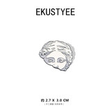 EKUSTYEE 创意古罗马大卫胸针ins潮 个性日系可爱卡通情侣别针包包金属徽章男女配饰刻字 半脸头像胸针