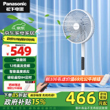 松下（Panasonic）风扇电风扇落地扇 直流变频一级能效家用节能磁吸遥控电扇 柔风定时静音风扇 智能【温度感应】F-CW3001C