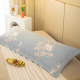 南极人（Nanjiren）夏季双人枕套纯棉长枕套全棉长款枕芯套枕头套1.2m1.5米1.8 【纯棉】 40支 浅笑嫣然 单只 150cm*48cm