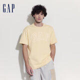 Gap男女装夏季纯棉字母logo短袖T恤宽松百搭上衣A00818 黄色 185/108A(XXXL) 亚洲尺码