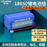 德力普（Delipow） 18650锂电池组3.7v大容量扩音器收音机唱戏机音响12v充电电池组7.4V 可支持定制 3.7V12000mAh【XH2.54/2P接头】