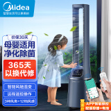 美的（Midea）【双重杀菌】WIFI风随温变净化无叶风扇家用遥控落地扇母婴电风扇定时塔扇轻音宿舍风扇AMS150E-TM