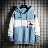 菲尼东爵（FNAADOOG） 卫衣男春秋季新款潮日系男连帽青少年学生卫衣百搭外套衣服男 蓝色 XL