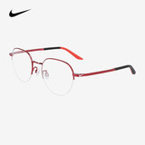 耐克（NIKE） 休闲半框圆形日系钛合金轻商务镜架中性光学镜  6081AF 601