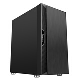 航嘉（Huntkey） 超越台式主机机箱 办公电脑机箱 micro桌面商务电脑机箱支持M-ATX主板 超越机箱+流星RGB风扇*3 桌面商务/办公机箱