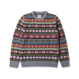 玩累了的孩子· 澳洲美利奴细羊毛  全羊毛针织 英式复古 费尔岛毛衣 费尔岛花纹/AM0202 L