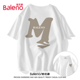 班尼路（Baleno）美式短袖男夏季青少年纯棉透气t恤男士潮牌创意字母百搭半袖上衣