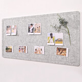 杏双 圆角方槽毛毡板墙贴软木板照片墙留言板公告栏宣传栏展示板背景墙板 浅灰色 90*120cm#带不伤墙美纹纸