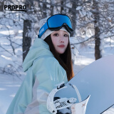 PROPRO 滑雪镜男女户外登山防风护目镜防雾单双板滑雪可卡近视眼镜 柱面蓝色 【24新款】