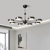 灯灵别墅酒店大客厅灯主灯新款意式玻璃中山灯具吊灯多头8头轻奢吊灯