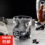 扭扭杯创意ins折纸杯网红为威士忌啤酒杯水杯洋酒玻璃杯 烟灰色扭扭杯 1只