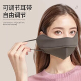 四万公里冬季保暖口罩户外骑行加绒加厚防风棉面罩男女同款透气护眼角灰色
