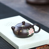 尊壶 宜兴紫砂壶西施壶名家手工茶具家用礼品泡茶器 泥绘扁西施