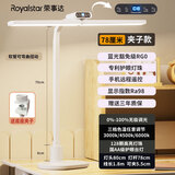 荣事达;ROYALSTAR荣事达台灯护眼学习专用防近视书桌儿童学生无影阅读灯电脑工作灯 全光谱-数显蓝牙+可夹可立--白色 触摸开关