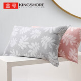 金号纯棉枕巾一对 3A级抗菌双层纱布款吸汗透气成人情侣枕头巾2条装