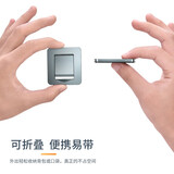 派凡 隐形笔记本支架背贴电脑增高架折叠便携粘贴式迷你脚垫悬空散热立式键盘托架适用苹果macbook平板 银色【全金属】背贴式/折叠收纳