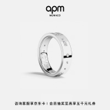 APM Monaco[周翊然同款]摩斯密码戒指925银简约对戒男生指环生日礼物送男友 银白色 48码