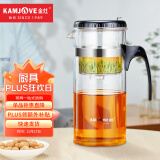 金灶（KAMJOVE）大容量茶壶茶具 耐热玻璃飘逸杯冲泡器花茶壶TP-300