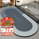 大江浴室地垫 浴室防滑垫吸水脚垫卫生间地垫卫浴速干 50x110cm