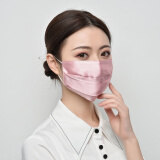 苏丝真丝口罩 双层桑蚕丝防晒防尘防寒  轻薄透气可水洗口罩男女通用 粉红色