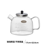 trendglas JENA德国进口煮茶壶玻璃养生壶茶水分离泡茶壶直火电陶炉烧水壶大容量 玻璃煮壶（不锈钢盖）