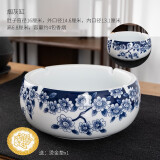 恒古（Heregur） 青花陶瓷大码欧式复古客厅烟灰缸精品大号实用烟缸时尚创意个性办公室家用中式潮流 大号蝶恋花