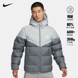 耐克NIKE羽绒服男短款连帽SF WR 650-D FLD外套FB8178-077灰XXL