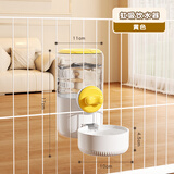 汤琪宠物笼子专用悬挂式自动喂食器饮水器猫喂水器兔子食盆喂水小宠 奶油黄虹吸饮水器-1000ml