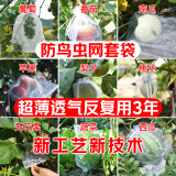 yuanyiba水果套袋防鸟防虫专用网袋葡萄无花果瓜果草莓杨桃枇杷保护袋子 9x12cm/100个/草无蓝李等水果