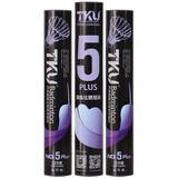 齐克努专注羽毛球运动（tku） TKU齐克努5号Plus羽毛球优质鸭毛驼背耐打稳定业余训练球 76速度 12只装 1筒