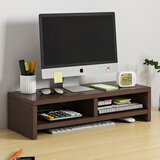 姗姗木艺显示器增高架电脑支架桌面置物架台式笔记本抬高架收纳架子