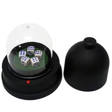 笨笨贝贝骰盅骰子套装电动全盖骰盅个性筛盅套装KTV酒吧转盘电动全盖骰盅 电动骰盅全盖【黑色】