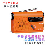 德生（Tecsun） 德生GR-99DSP老人收音机手调频中波短波指针显示可充电手电照明可以发电 橙色