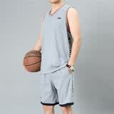 骏迈（JUNMAI）夏季健身跑步休闲运动套装篮球服棉质定制背心男训练队服比赛球衣 男款-271灰色 2XL男款(170-175cm 130-140斤)