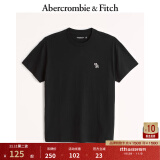 ABERCROMBIE & FITCH【小麋鹿】男装女装情侣装经典小麋鹿圆领短袖T恤KI124-9135 黑色 XXL (185/124A)