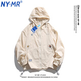 NY-MR国潮男装连休闲防晒衣服夏季薄夹克外套户外旅行潮流皮肤衣男女同 YZ-2633#浅咖色 XL