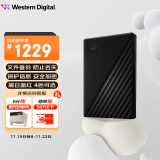 西部数据（WD）6TB 移动硬盘 USB3.0 My Passport随行版2.5英寸 黑 机械硬盘 大容量 手机笔记本电脑外接家庭存储