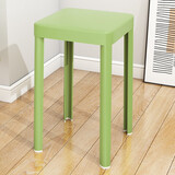 和大人 塑料方凳加厚成人家用高板凳北欧现代简约时尚创意方凳高凳子 出口品质加厚 绿色