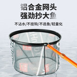 佳钓尼（JIADIAONI） 抄网头抄鱼网兜防刮细眼铝合金网头不锈钢钓鱼捞鱼网渔具配件 0.45m 黑色网头H款  轻量网圈