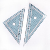 藤井文具 原产 Raymay藤井高透明学生直尺/三角板/三角尺/量角器套装可选 13cm 三角板套装