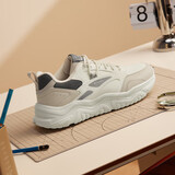 361°运动鞋男秋冬季革面增高厚底休闲通勤老爹跑步鞋子男672446727-2